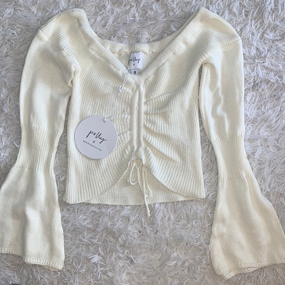 Princess Polly Sweaters - Ruched Flare Sleeve Sweater